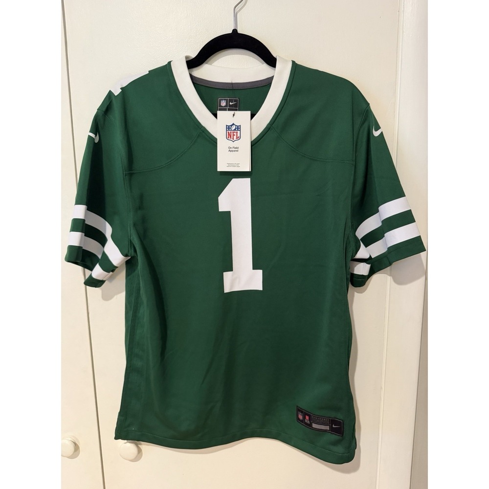 NWT Nike New York Jets #1 Sauce Gardner Jersey Youth Size Large Green Kids